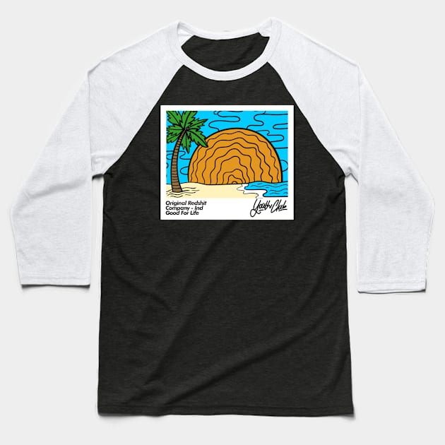 Coconut Beach Baseball T-Shirt by redshit